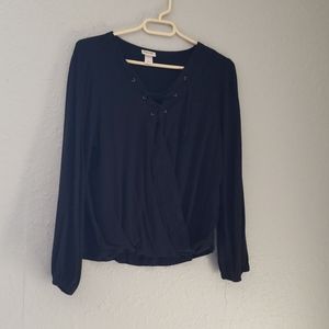 Black cross front with tied top